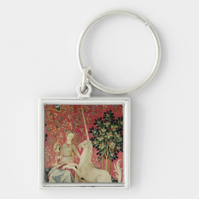 The Lady and the Unicorn: 'Sight' Key Ring (Front)