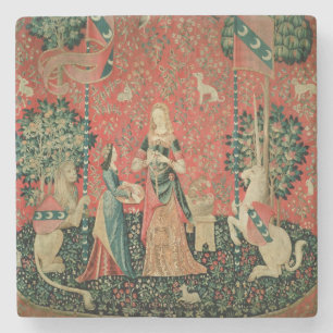 The Lady and the Unicorn: 'Smell' Stone Coaster