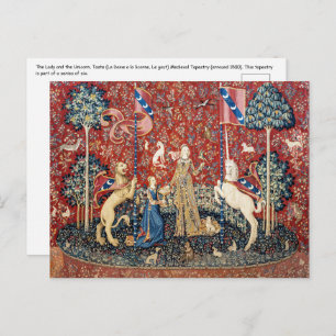 The Lady and the Unicorn, Taste Postcard