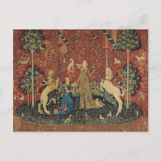 The Lady and the Unicorn: 'Taste' Postcard (Front)