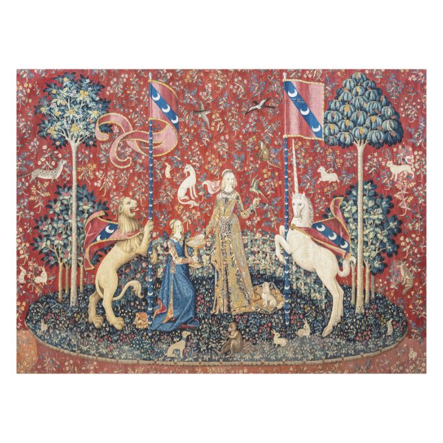 The Lady and the Unicorn, Taste Tablecloth (Front (Horizontal))