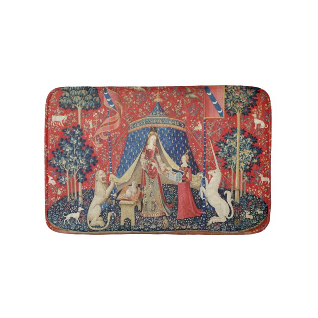 The Lady and the Unicorn: 'To my only desire' Bath Mat (Front)