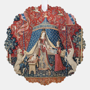 The Lady and the Unicorn, To my only desire Tree Decoration Card