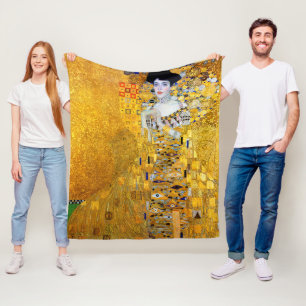 The Lady in Gold, Gustav Klimt Fleece Blanket