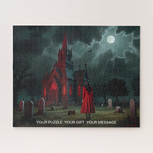The Lady in Red Gothic Art Puzzle Collection (Horizontal)