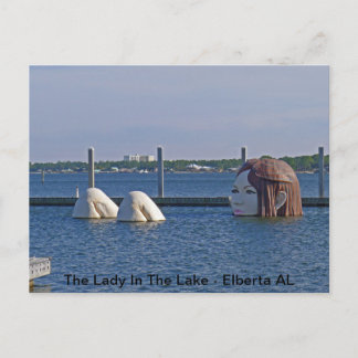 The Lady In The Lake - Elberta AL Postcard