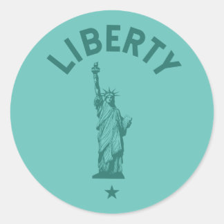 The Lady Liberty Classic Round Sticker