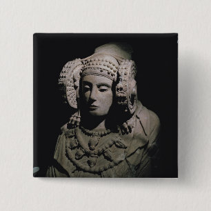 The Lady of Elche 15 Cm Square Badge