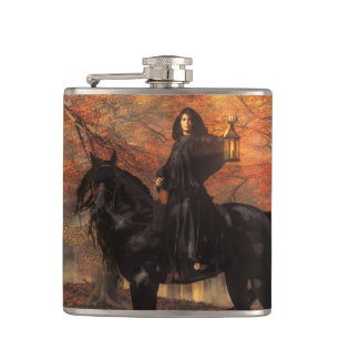 The Lady of Halloween Hip Flask