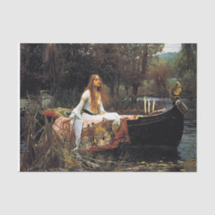 The lady of shallot decoupage tissue paper