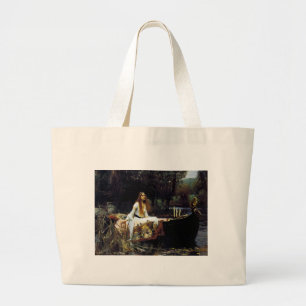 The Lady of Shallot Large Tote Bag