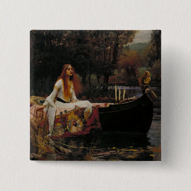 The Lady of Shalott: A Celtic Lake Ghost Story 15 Cm Square Badge (Front)