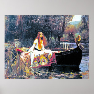 The Lady of Shalott, Art Nouveau painting Poster