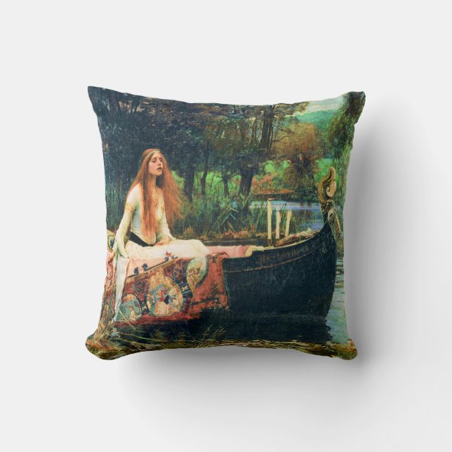 The Lady of Shalott by John William Waterhouse Cushion (Front)