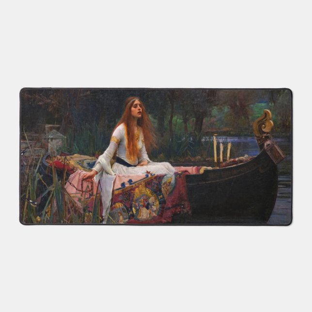 The Lady of Shalott by John William Waterhouse Desk Mat (Front)