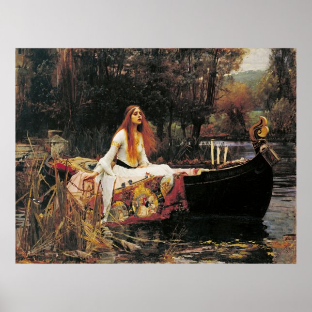 The Lady of Shalott by John William Waterhouse Poster (Front)