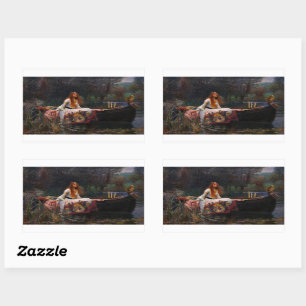 The Lady of Shalott by John William Waterhouse Rectangular Sticker