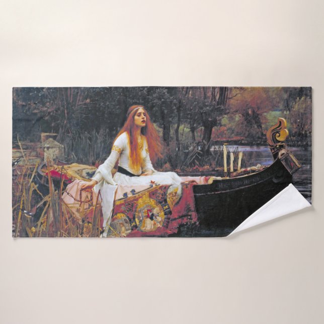 The Lady of Shalott, John William Waterhouse Bath Towel (Bath Towel)