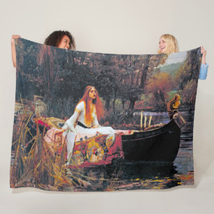 The Lady of Shalott, John William Waterhouse Fleece Blanket