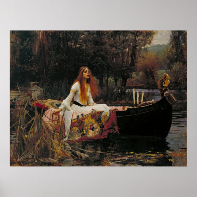 The Lady of Shalott, John William Waterhouse Poster (Front)