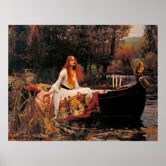 The Lady of Shalott John William Waterhouse Poster (Front)