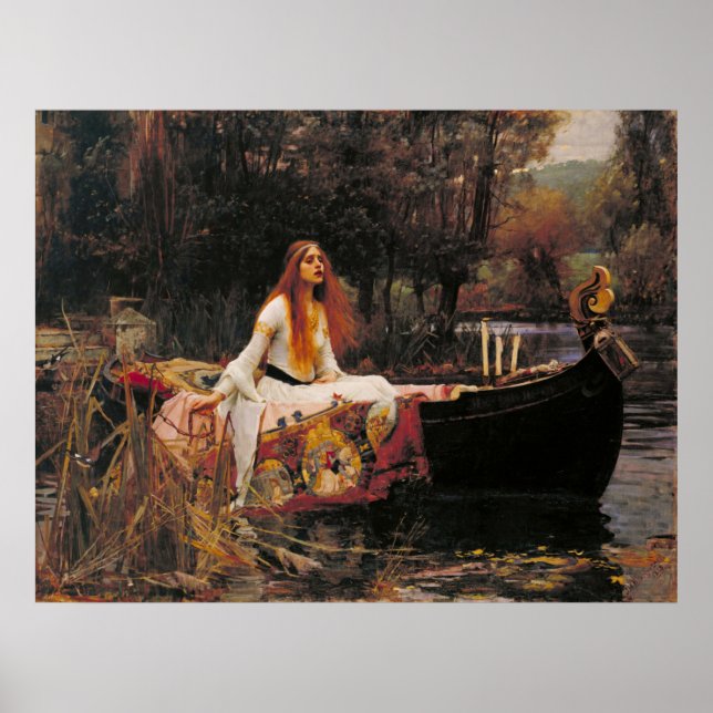 The Lady of Shalott (Mediaeval Beauty) Poster (Front)