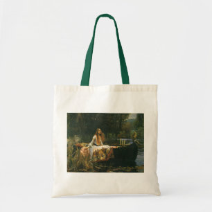 The Lady of Shalott On Boat by JW Waterhouse Tote Bag