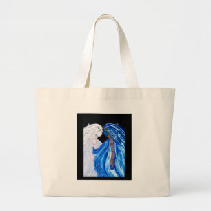 The Lady of the Blue Flame Large Tote Bag