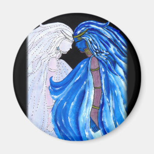 The Lady of the Blue Flame Magnet
