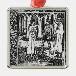 The Lady of the Lake telleth Arthur Metal Ornament