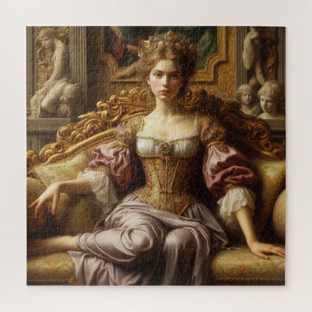 The lady resting jigsaw puzzle (Vertical)