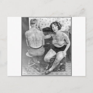 The Lady Tattoo Artist Postcard