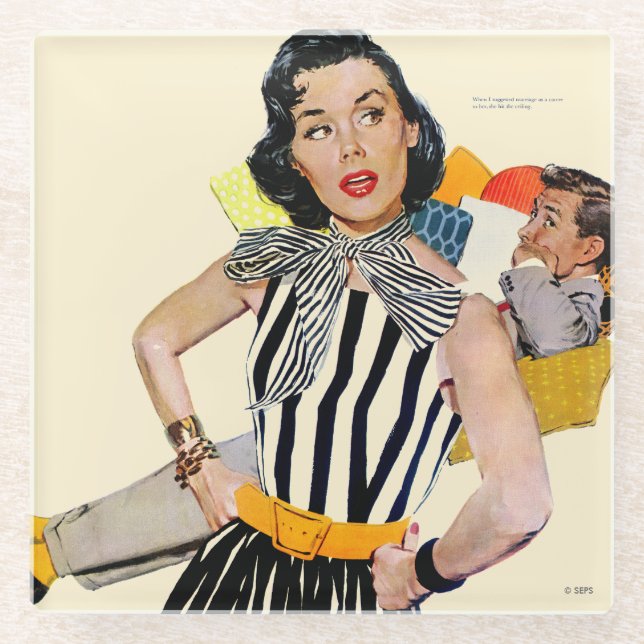 The Lady Was Insulted 2 Glass Coaster (Front)