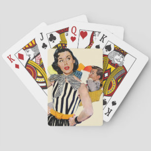 The Lady Was Insulted Playing Cards