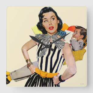 The Lady Was Insulted Square Wall Clock
