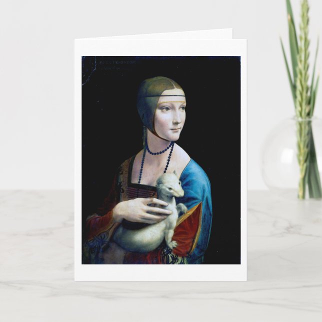 The Lady with an Ermine, Leonardo da Vinci Card (Front)