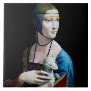 The Lady with an Ermine, Leonardo da Vinci Ceramic Tile
