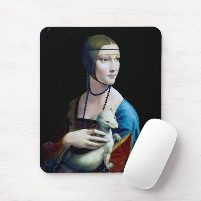 The Lady with an Ermine, Leonardo da Vinci Mouse Pad (With Mouse)