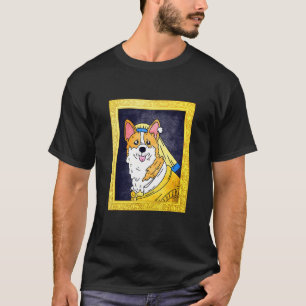 The Lady With Pearl Earrings Painting As A Corgi D T-Shirt