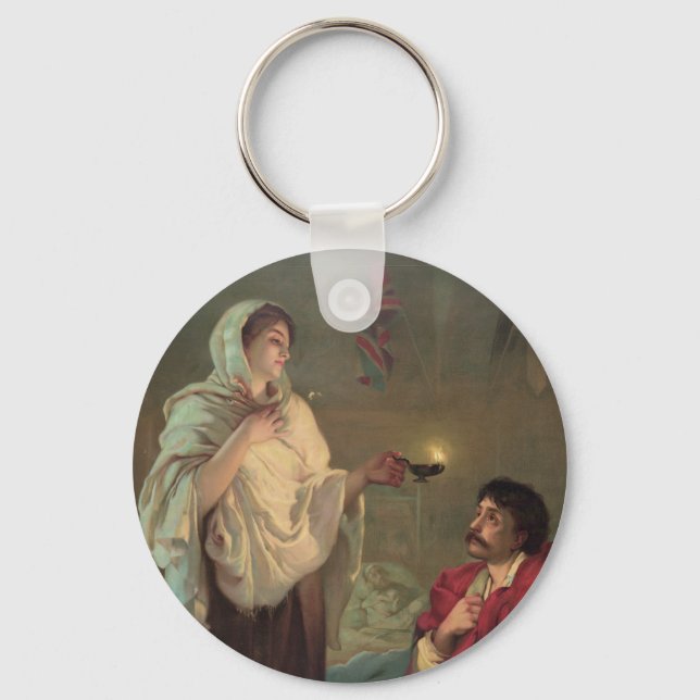 The Lady with the Lamp (Florence Nightingale) Key Ring (Front)