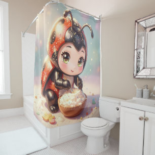 The Ladybug and the Hidden Nectar Kingdom.1 Shower Curtain