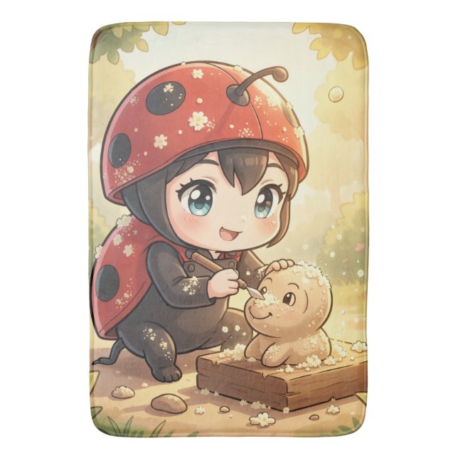 The Ladybug and the Hidden Nectar Kingdom.2 Bath Mat (Front Vertical)