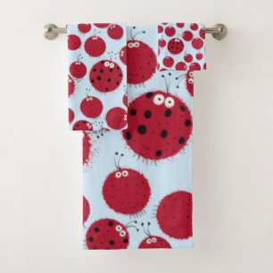 The Ladybug Shindig Bath Towel Set