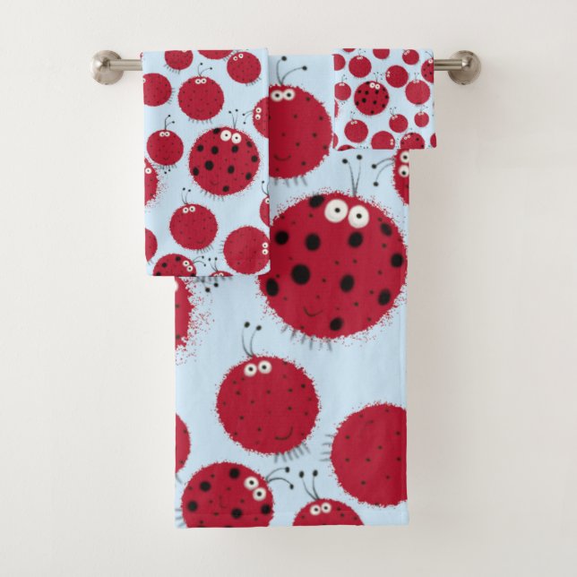 The Ladybug Shindig Bath Towel Set (Insitu)