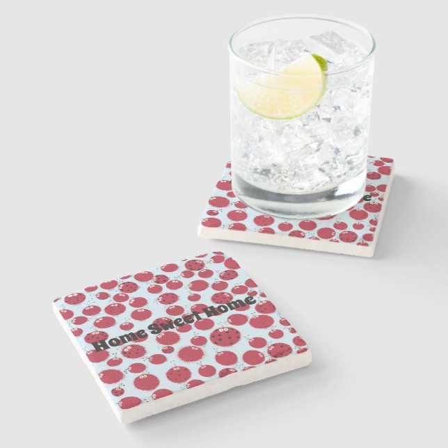 The Ladybug Shindig Stone Coaster (Side)