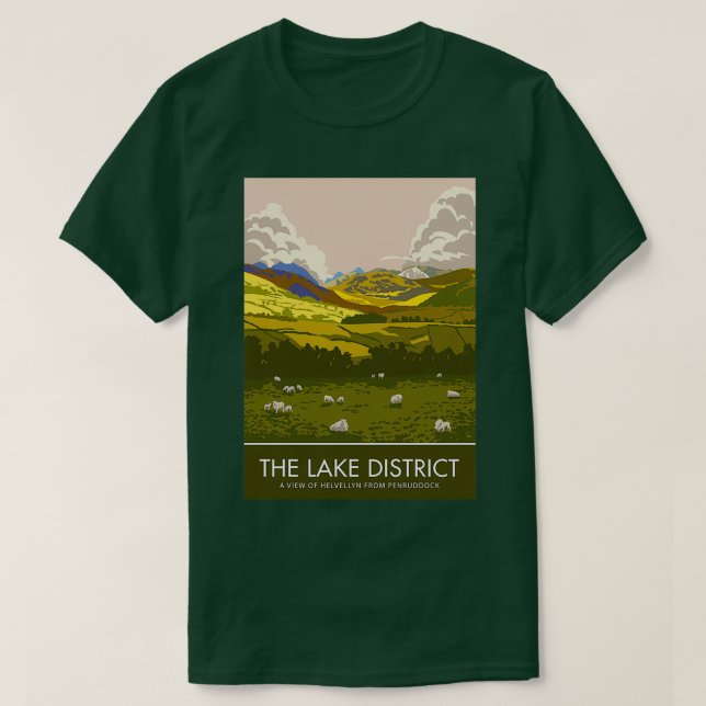 The Lake District Helvellyn from Penruddock T-Shirt (Design Front)