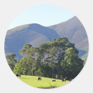 The Lake District-Keswick Classic Round Sticker