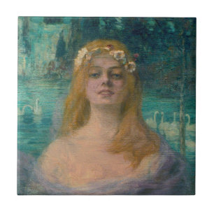 The Lake Fairy (by Kimon Loghi) Ceramic Tile