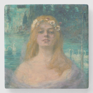 The Lake Fairy (by Kimon Loghi) Stone Coaster