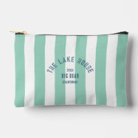 The Lake House Blue Crest Green Nautical Stripe